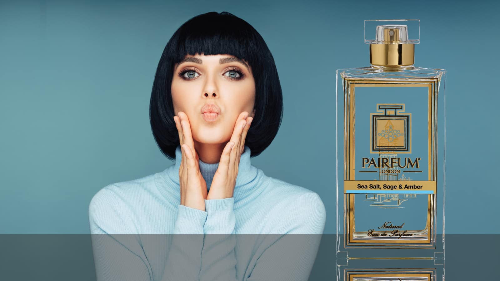 Eau De Parfum Person Reflection Sea Salt Sage Amber Woman Kiss 16 9