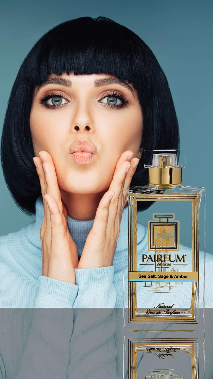 Eau De Parfum Person Reflection Sea Salt Sage Amber Woman Kiss 9 16