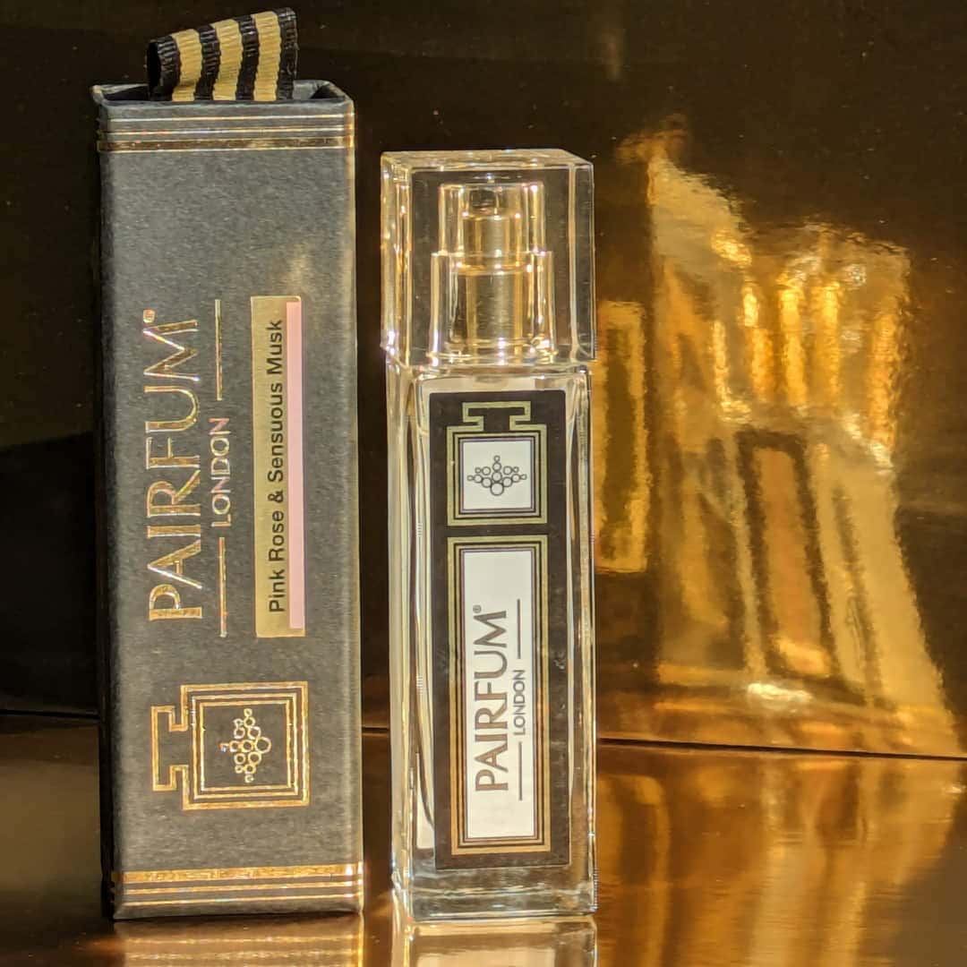 Pairfum Eau de Parfum Intense 30ml Travel Spray Pink Rose Sensuous Musk Bottle Box Gold 1 1