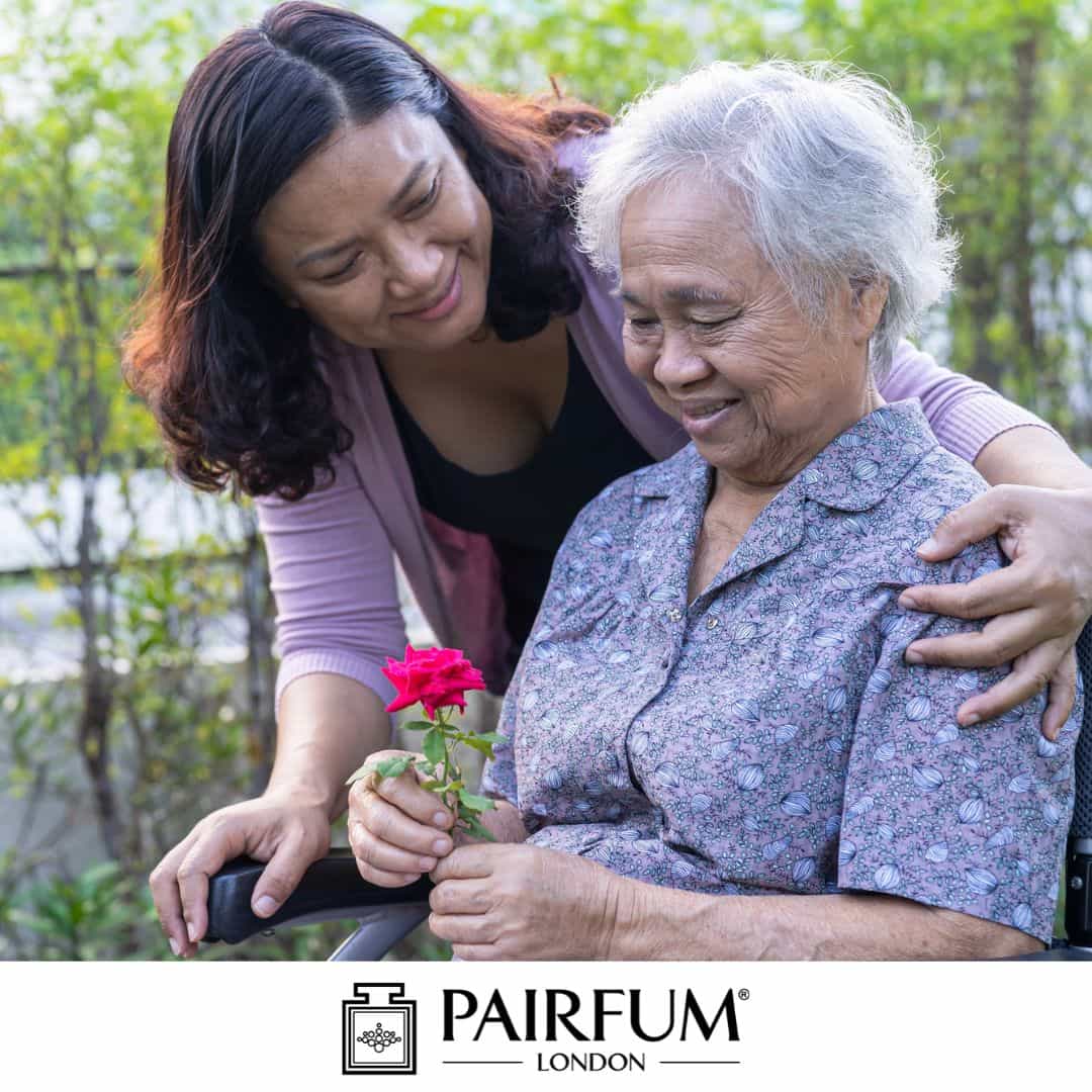 Dementia Patient Using Smell Therapy