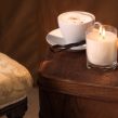 Relax with a Cappucino and a Snow Crystal Candle
