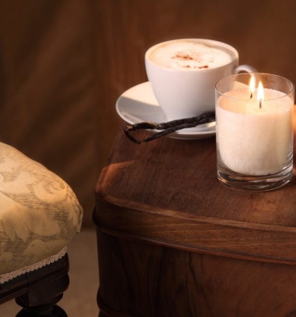 Relax with a Cappucino and a Snow Crystal Candle Relax with a Cappucino and a Snow Crystal Candle