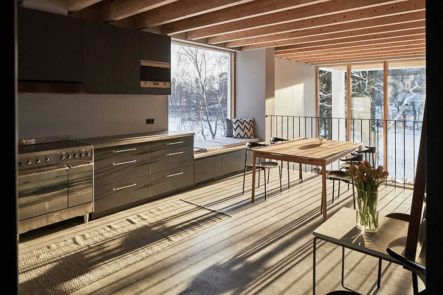 Modern Beach Front House Kitchen