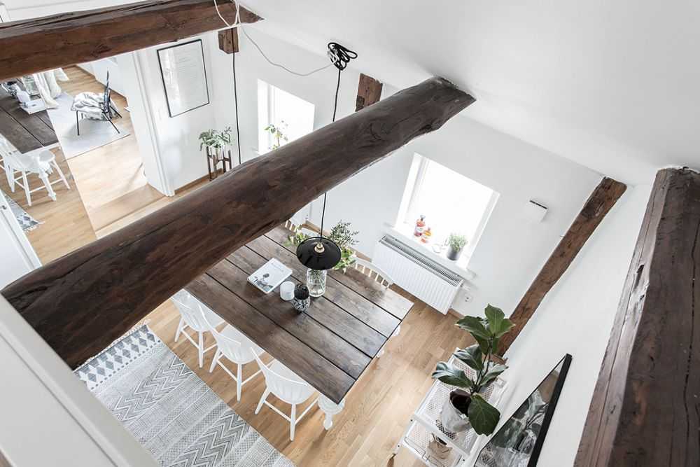 Fragrant Wood Accents Scandinavian Apartment Kitchen