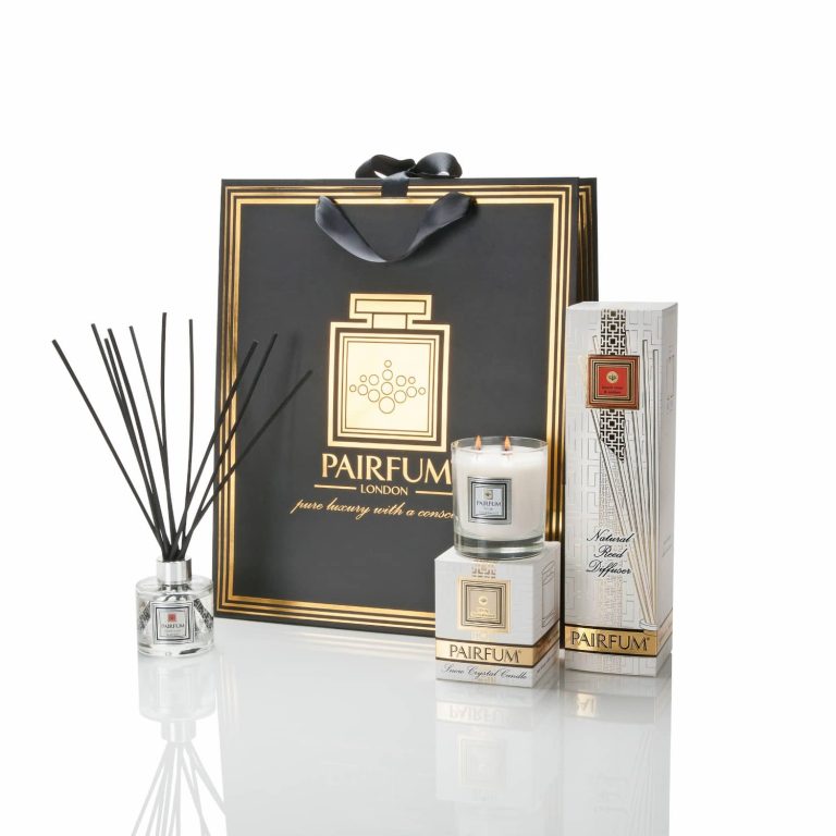 Pairfum Home Fragrance Giftbag Classic Fragranced Candle Reed Diffuser Tower Reed diffusers vs scented candles, Pairfum's home fragrancing products.