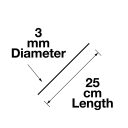 Infographic Reed Diffuser Large Refill Reeds 25 cm 3 mm Size