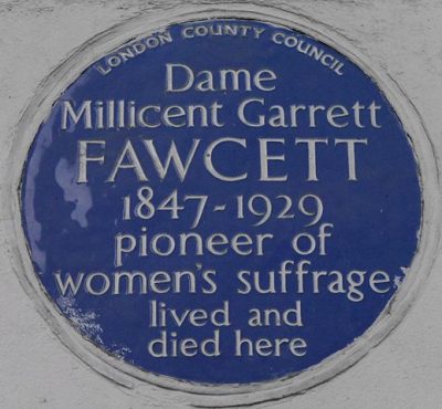Millicent Garrett Fawcett 2 Gower Street Blue Plaque