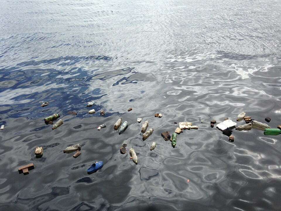 Plastic Floating On Water 1
