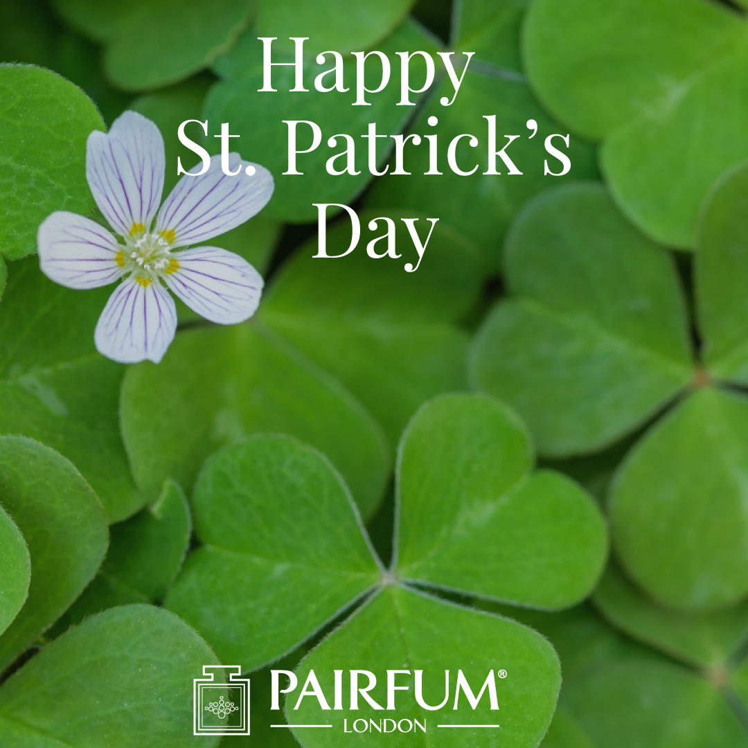 Perfume Green Shamrock Flower Happy St Patricks Day