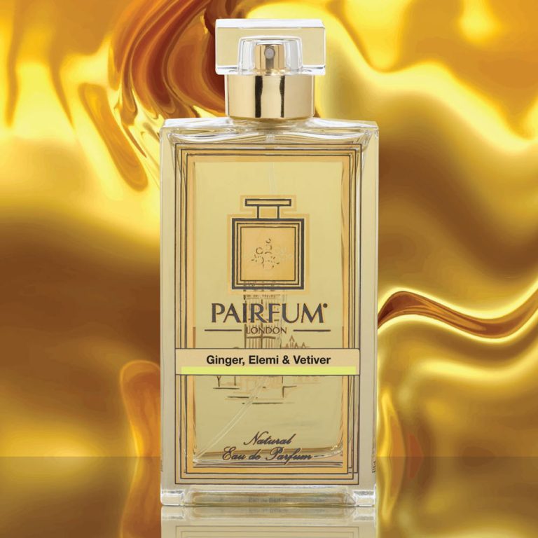 Eau De Parfum Bottle Ginger Elemi Vetiver Gold Liquid Eau De Parfum Bottle Ginger Elemi Vetiver Gold Liquid