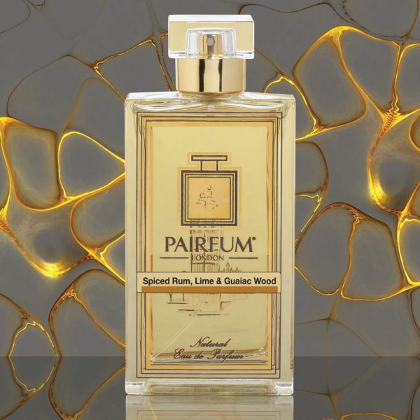 Eau De Parfum Bottle Spiced Rum Lime Guaiac Wood Gold Eau De Parfum Bottle Spiced Rum Lime Guaiac Wood Gold