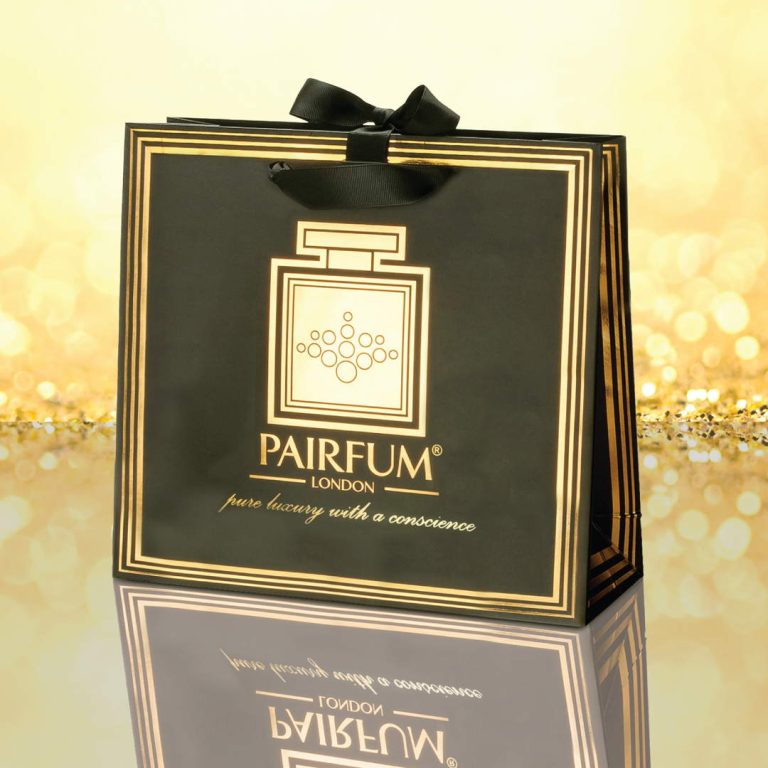 Pairfum Gold Black Luxury Carrier Bag Gift Classic Granule Pairfum Gold Black Luxury Carrier Bag Gift Classic Granule
