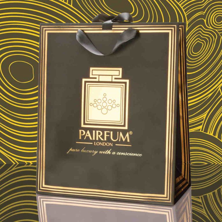 Pairfum Gold Black Luxury Carrier Bag Gift Large Fluid Pairfum Gold Black Luxury Carrier Bag Gift Large Fluid