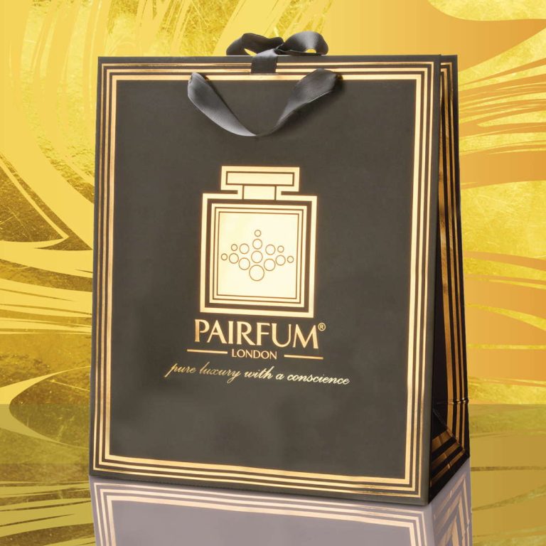 Pairfum Gold Black Luxury Carrier Bag Gift Large Swirl Pairfum Gold Black Luxury Carrier Bag Gift Large Swirl