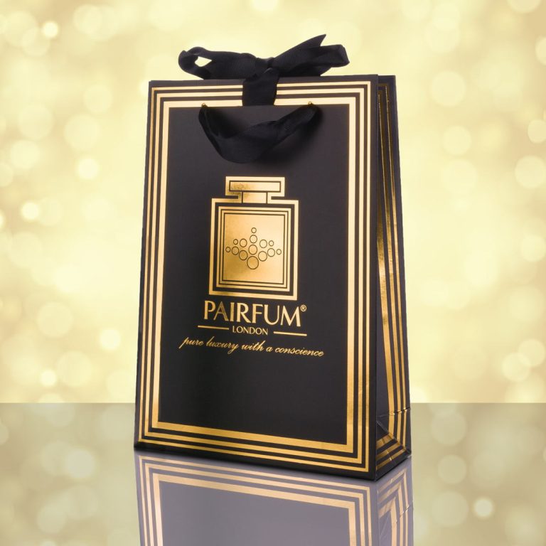 Pairfum Gold Black Luxury Carrier Bag Gift Small Light Pairfum Gold Black Luxury Carrier Bag Gift Small Light