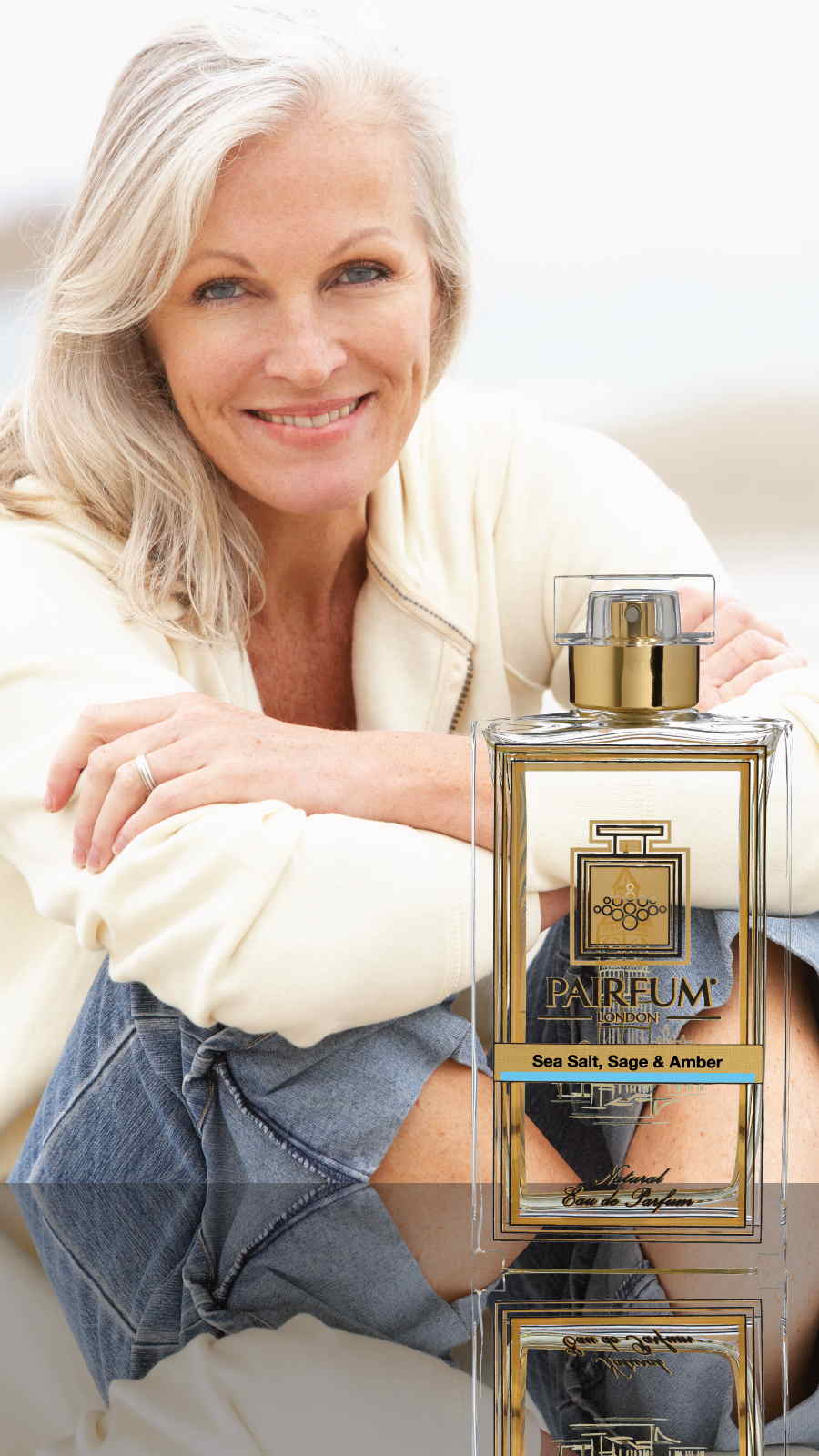 Eau De Parfum Person Reflection Sea Salt Sage Amber Woman Sand 9 16
