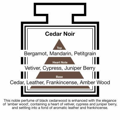 Fragrance Description Cedar Noir Vetiver Juniper Leather Frankincense