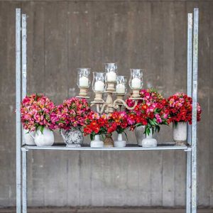 Pairfum Perfume Candle Alstroemeria Red Bouquet Vase Pairfum Perfume Candle Alstroemeria Red Bouquet Vase