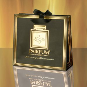 Pairfum Gold Black Luxury Carrier Bag Gift Classic Flame