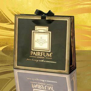 Pairfum Gold Black Luxury Carrier Bag Gift Classic Swirl