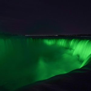 St Patricks Day Green Niagara Falls Canada Us