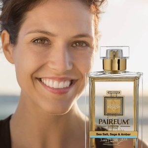 Eau De Parfum Person Reflection Sea Salt Sage Amber Woman Smiling 9 16